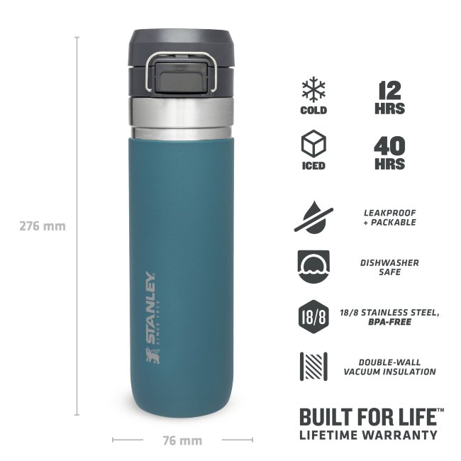 Термобутылка STANLEY GO Quick Flip™ 0,71L (10-09149-031) голубая Термобутылка STANLEY GO Quick Flip™ 0,71L (10-09149-031) голубая